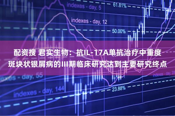 配资搜 君实生物：抗IL-17A单抗治疗中重度斑块状银屑病的Ⅲ期临床研究达到主要研究终点